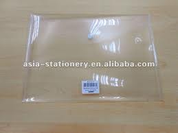 Envelope Bag W/ Button A3 Clear Transparent