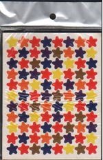 Stickers Stars Assorted Colored 10 Sheets /Pack