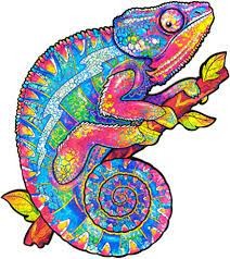 Chameleon Wooden Puzzle 11.6x16.5 inches