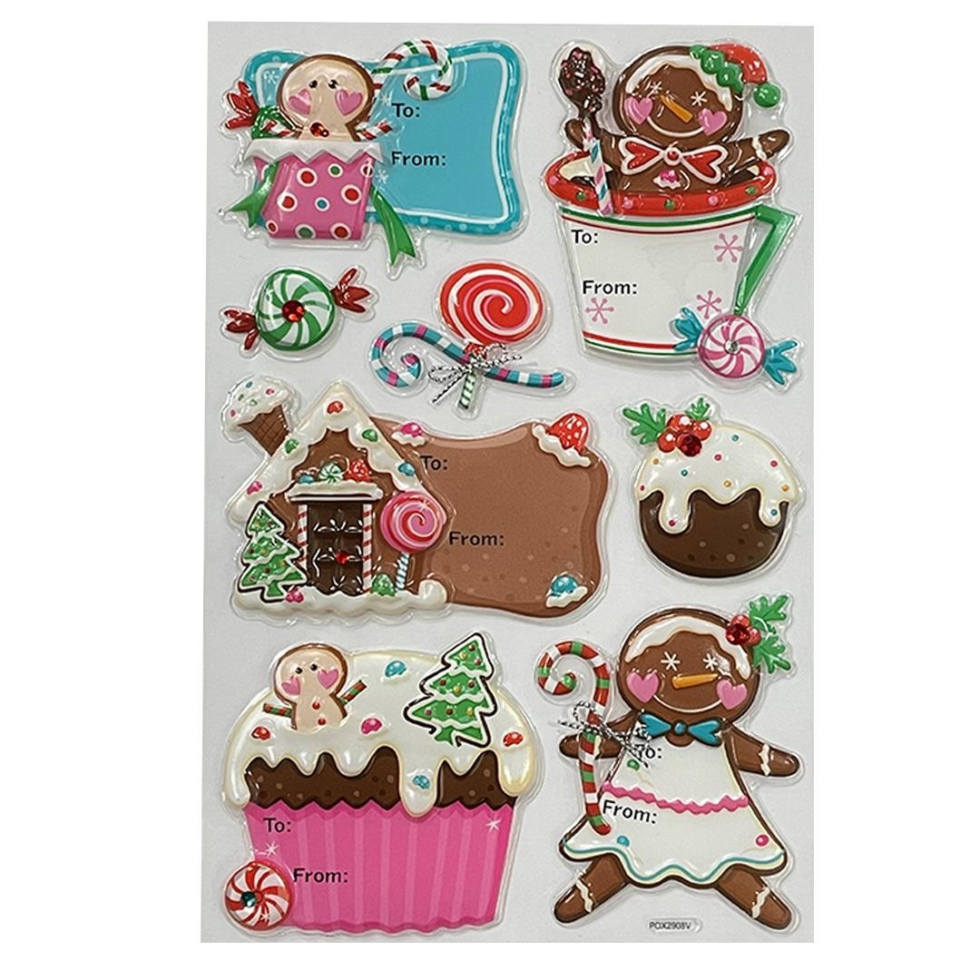 CHRISTMAS GIFT TAG STICKERS DESIGN 1