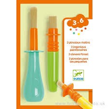 ACCESSORIES FOR LITTLE ONE 3 INGENIOUS PAINTBRUSHES