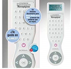 Electronic Dictionary Bookmark Spanish Monolingual White