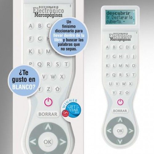 Electronic Dictionary Bookmark Spanish Monolingual Gray