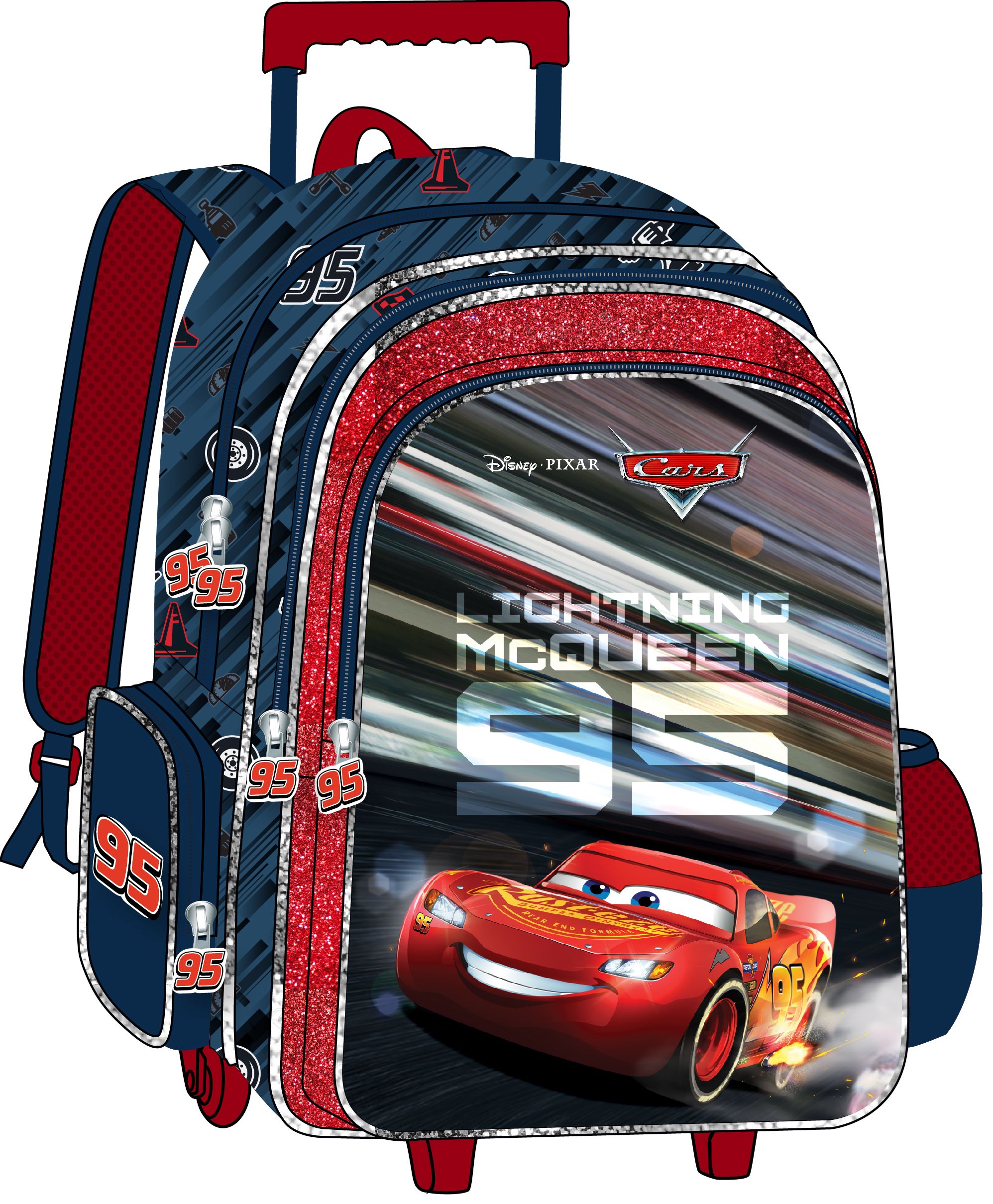 CARS TROLLEY BAG 3 COMPARTMENTS 14
