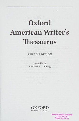 Oxford American Writer’s Thesaurus