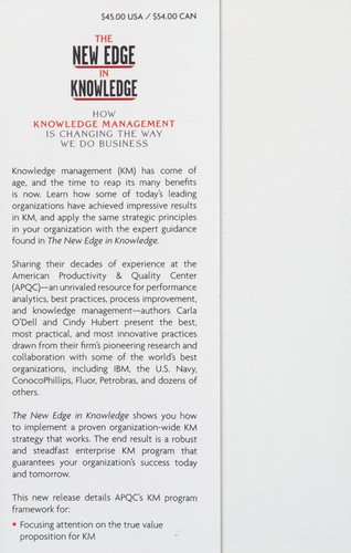 The New Edge In Knowledge: How Knowledge Management Is Changing The Way We Do Business