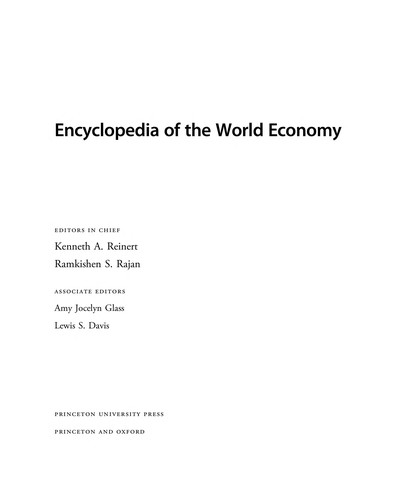 The Princeton Encyclopedia Of The World Economy. (Two Volume Set)