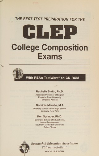Clep College Composition And College Composition Modular W/ Tw
