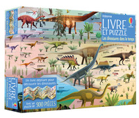 coffret Les dinosaures dans le temps : livre et puzzle