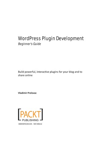 Wordpress Plugin Development (Beginner’s Guide)