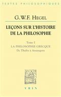 Lecons Sur L’histoire De La Philosophie T I