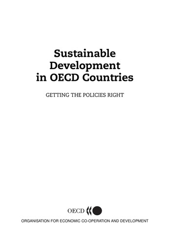 Sustainable Development In Oecd Countries: Getting The Policies Right